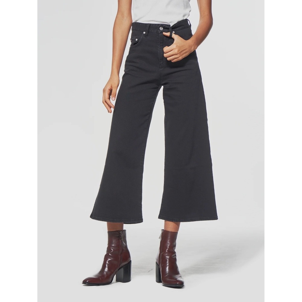 Alessandro Vasini J Flare W Wide Leg‎ Black Jeans | Made in Italy | Size IT 40